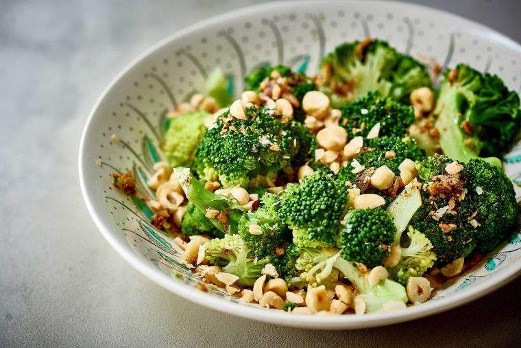 Broccoli with smoked anchovy beurre noisette