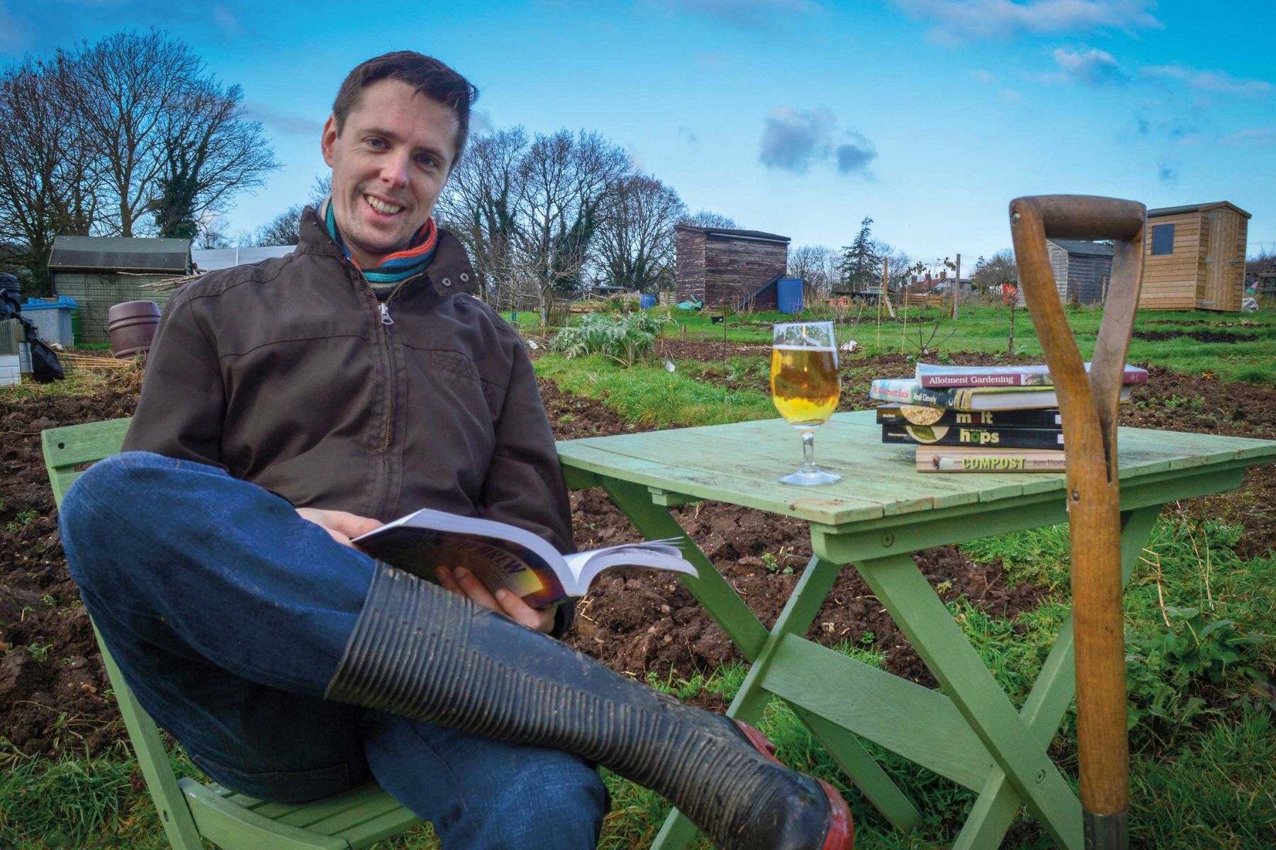 Ben Richards in his allotment