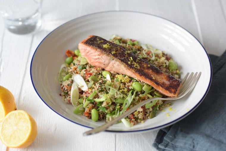 Spring equinox – salmon & quinoa bowl