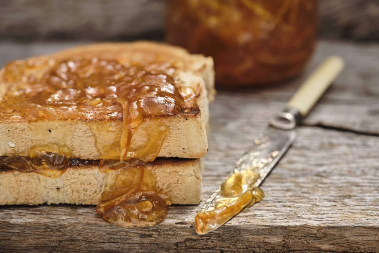 Orange marmalade on toast