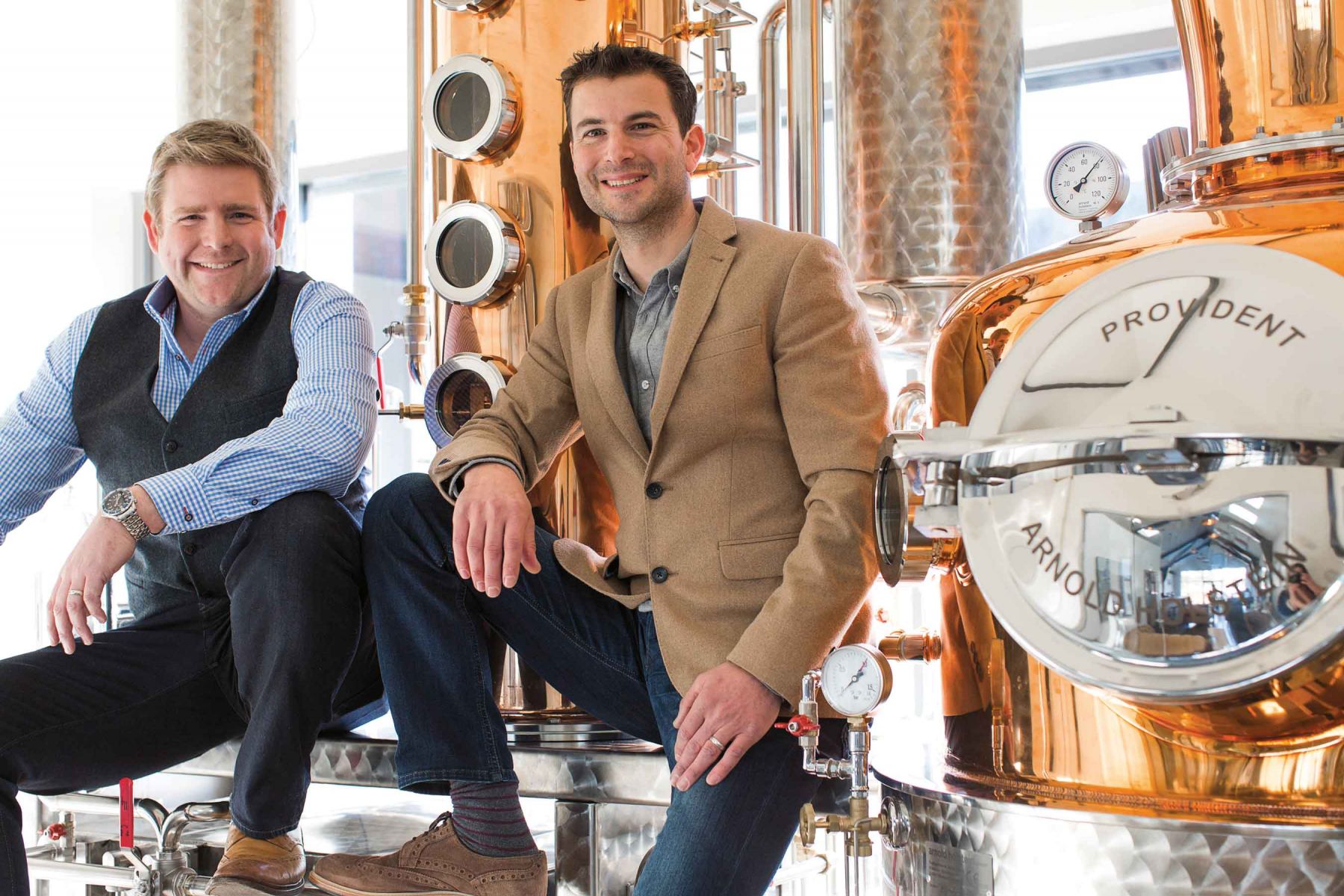 Angus Lugsdin and Howard Davies, Salcombe Distilling Company. Salcombe Gin