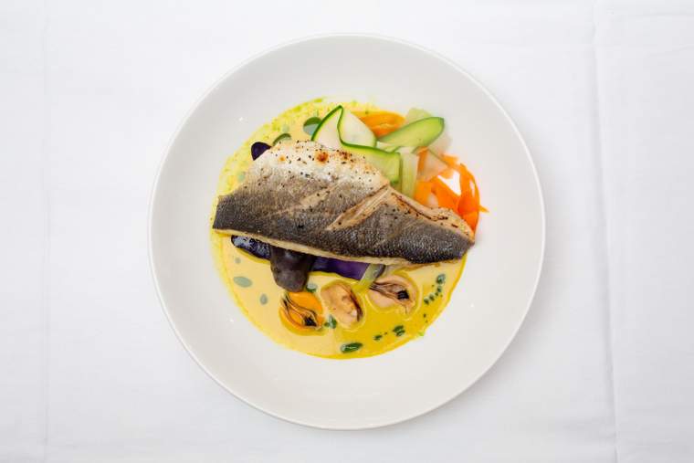 Seabass and mussels recipe