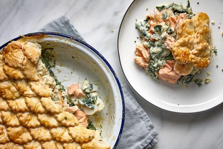 Fish Pie with Creamed Spinach