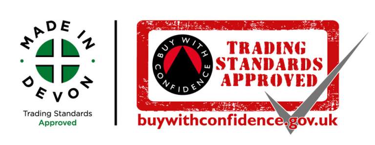 Made in Devon and Trading Standards Approved logos