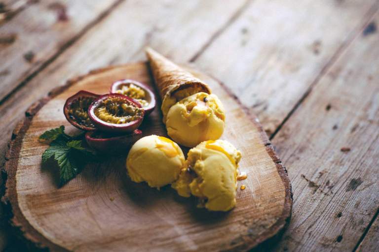 Otter Valley Dairy Mango and Passionfruit ice cream