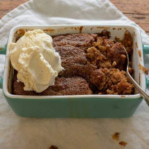 Self-saucing ginger & date pudding recipe