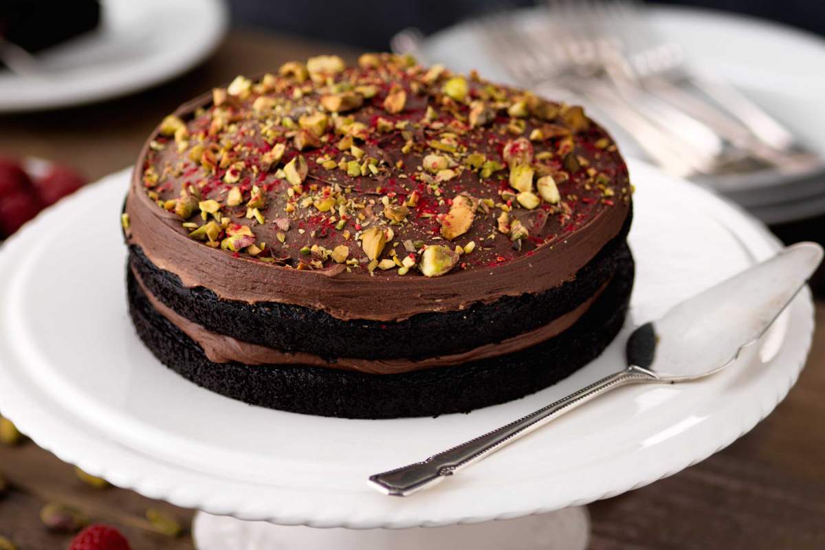 Vegan Chocolate & Pistachio Cake from The Gift of Cake