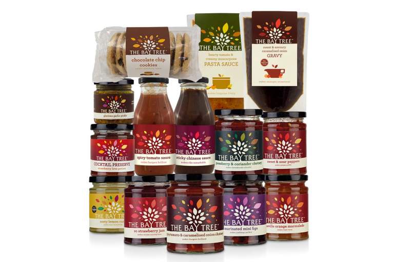 A selection of products from The Bay Tree's vegetarian range
