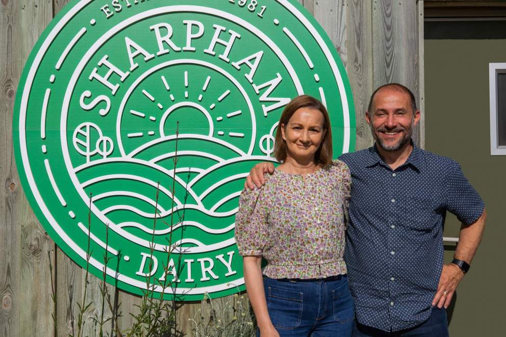 Nicky and Greg Parsons. Sharpham Dairy