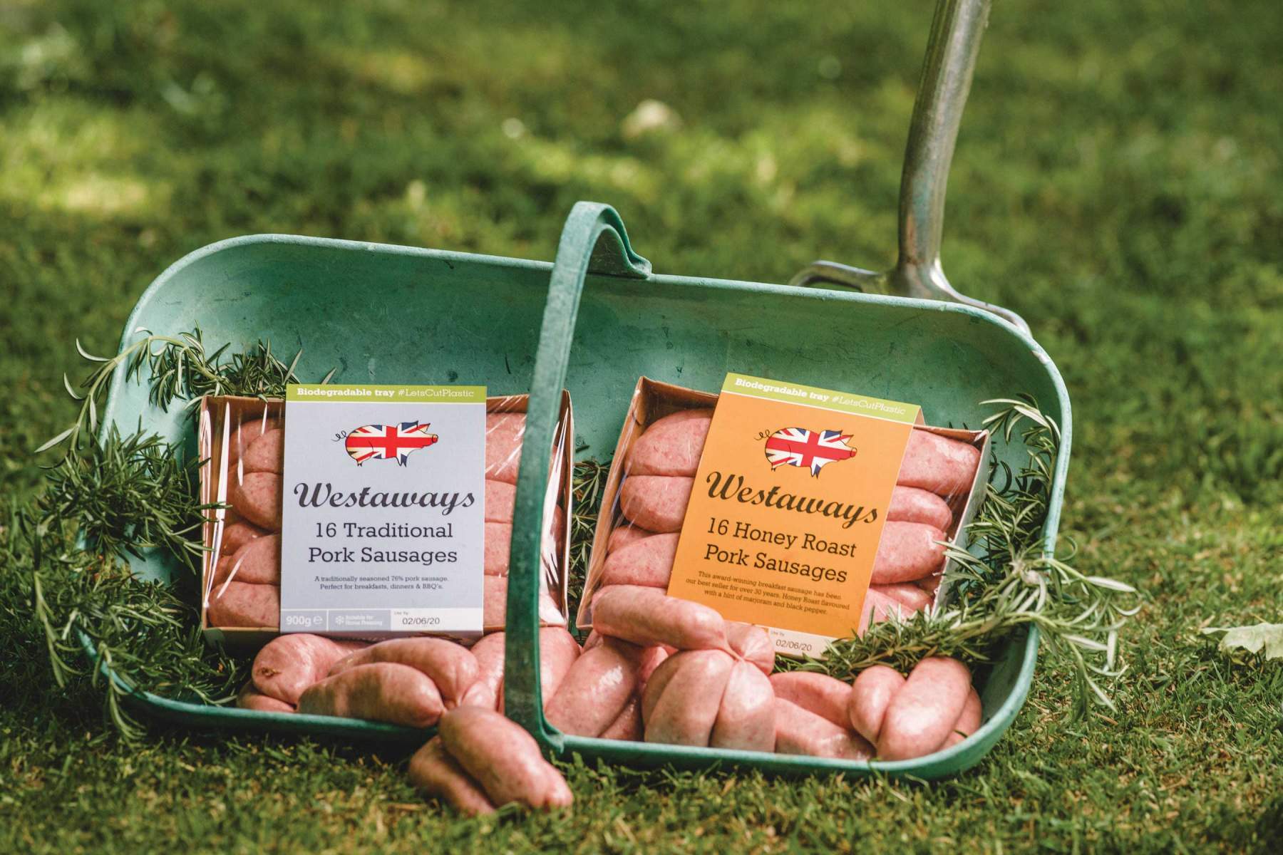 Westaway Sausages. New eco packaging